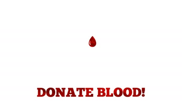 Donar animación de sangre - gota crece de mini gota al tamaño completo luego parpadea texto
 - Imágenes, Vídeo