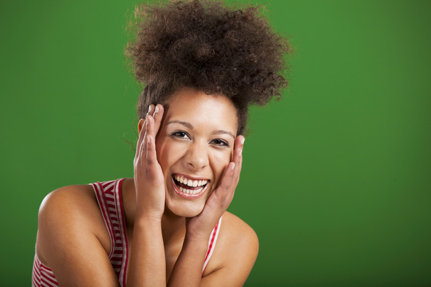 African woman laughing - 写真・画像