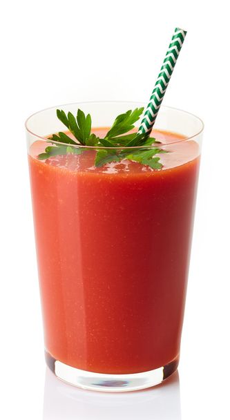 vaso de jugo de tomate fresco - Foto, Imagen
