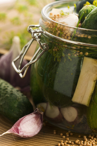 Closeup of fresh pickling cucumbers - Fotó, kép