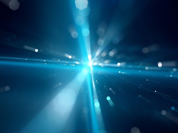 Голубая светящаяся межзвездная или волоконная оптика
 - Фото, изображение