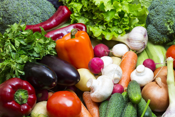 Antecedentes de verduras frescas
 - Foto, imagen