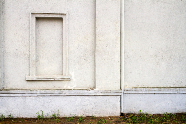 Architectural detail on white wall - Fotoğraf, Görsel