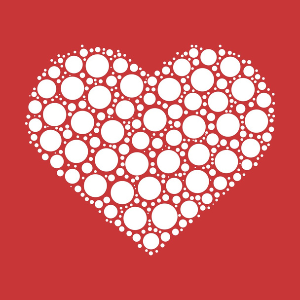 Heart mosaic of dots - Вектор,изображение