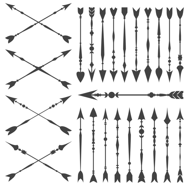 Arrow clip art set in on white fone
.  - Вектор,изображение