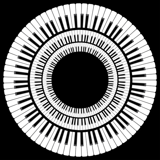 ilustracja klawiatury fortepianu - Wektor, obraz