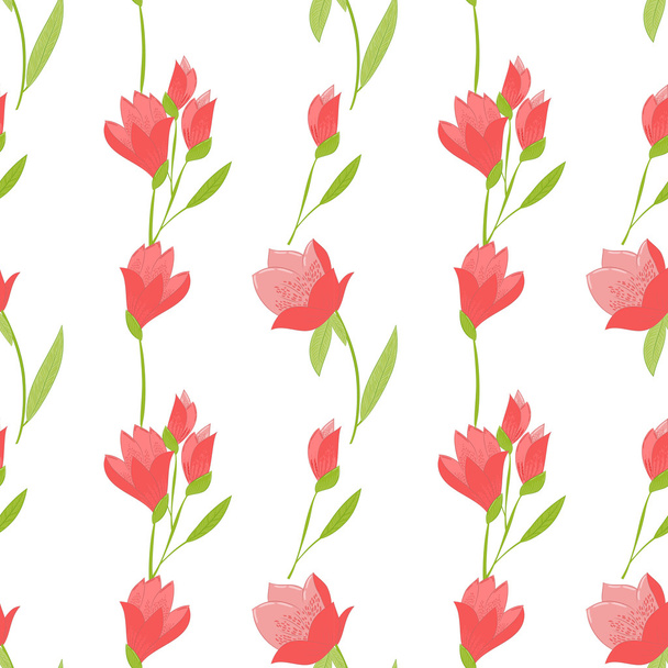 Seamless pattern with tulips - Wektor, obraz