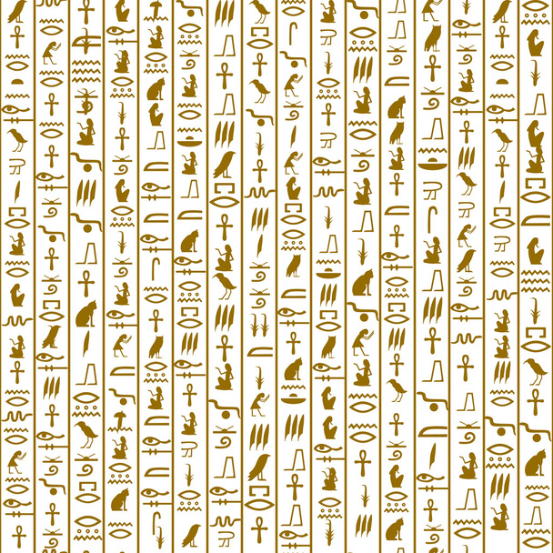 seamless pattern with hieroglyphs - ベクター画像