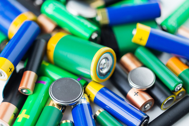 close up of alkaline batteries - Fotoğraf, Görsel