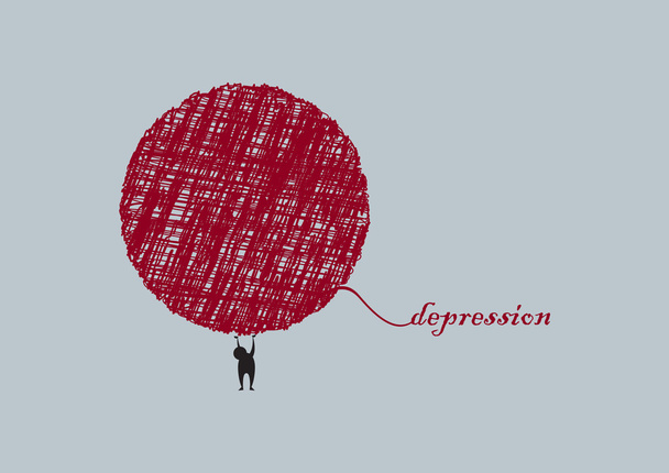 Illustration des Depressionsvektors - Vektor, Bild