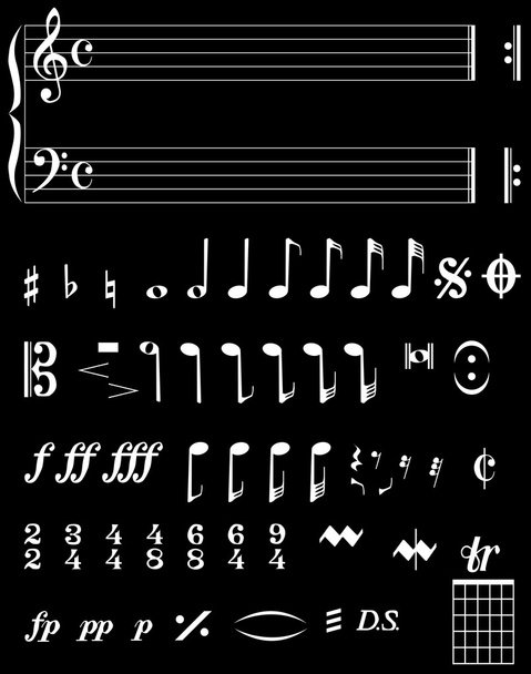 Musical Notation Negative - Vector, Image