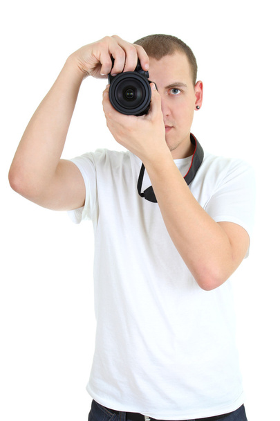 fotoğrafçı ile dijital SLR fotoğraf makinesi - Fotoğraf, Görsel