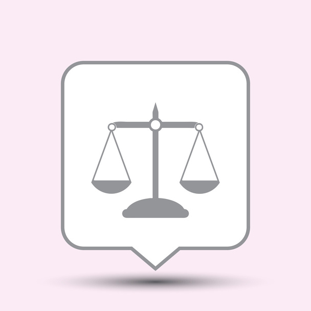 Pictograph of justice scales. - Vector, Image