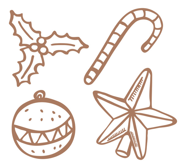Різдво значок doodle
 - Вектор, зображення