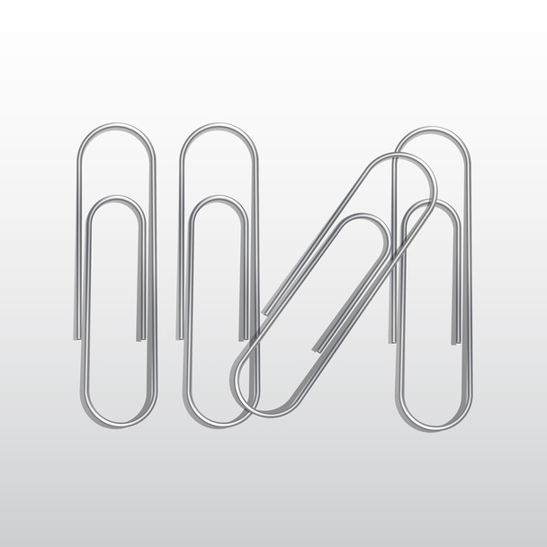 Vector Set of Paper Clips Isolated on White Background - Vector, Image