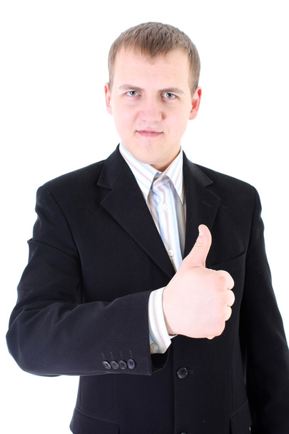 Thumbs-up business man - Foto, afbeelding