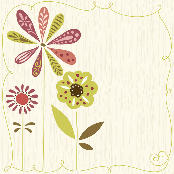 Cute Flowers Design - Vector, afbeelding