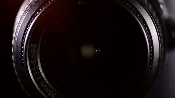 Objektiv slr Spiegelreflexkamera Fokussierung und Aufnahme - Filmmaterial, Video