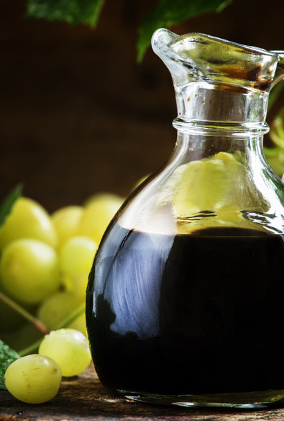 Balsamic vinegar in a glass jug - Photo, image