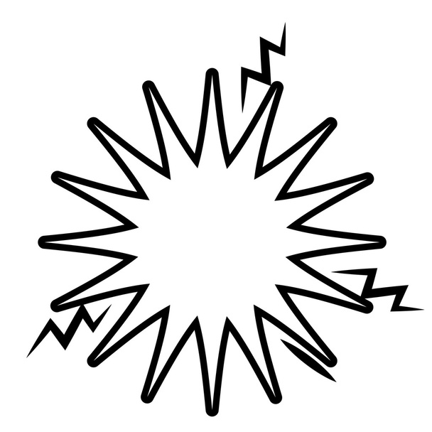 explosie banner geïsoleerd pictogram ontwerp - Vector, afbeelding