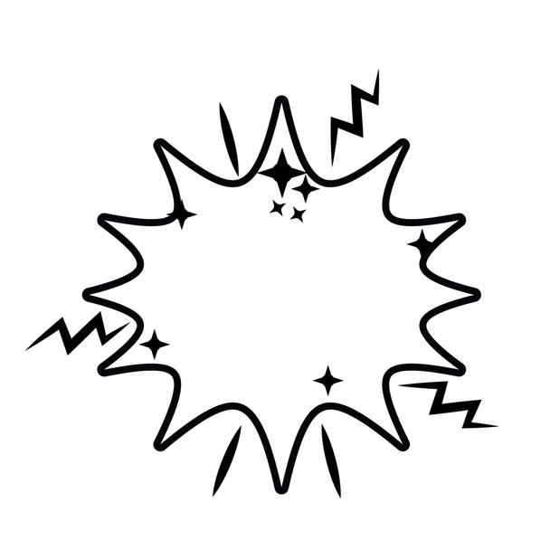 explosie banner geïsoleerd pictogram ontwerp - Vector, afbeelding