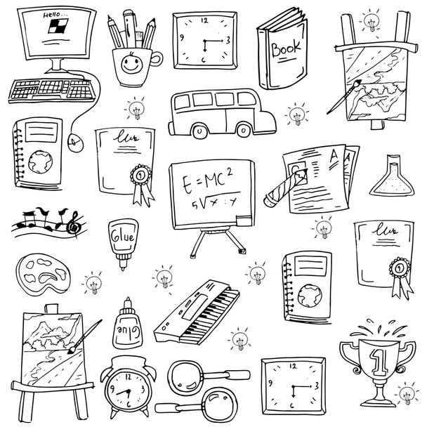 Education element for kids in doodle - Vector, Image