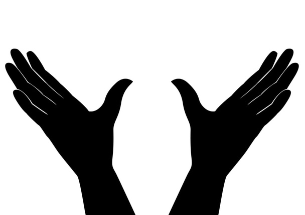 hand fly symbol art vector - Vector, Image