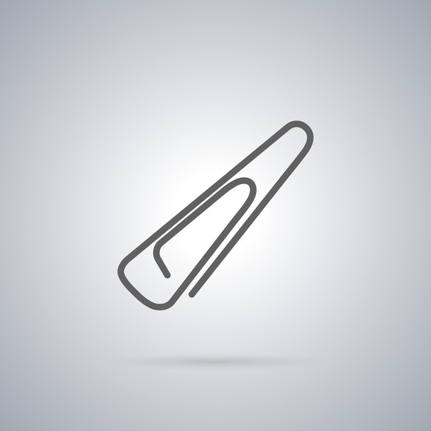 Icono de un clip de papel, ilustración vectorial
. - Vector, imagen
