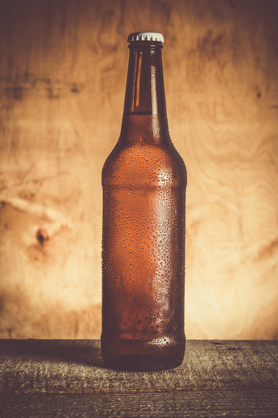 Beer in bottle with ice drops - Foto, Imagem