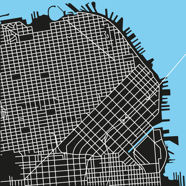 Векторная карта Сан-Франциско
 - Вектор,изображение