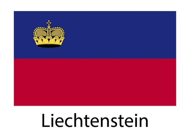 Flag of  Liechtenstein. Vector illustration. - Vector, Image