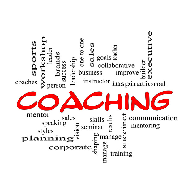 Red Caps Coaching Word Cloud Scribbled - Photo, Image