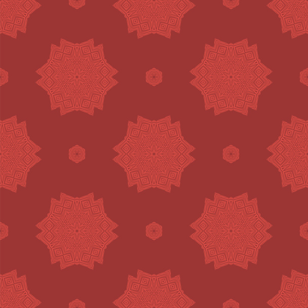 Creative Ornamental Seamless Red Pattern - Vector, afbeelding