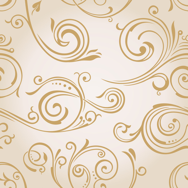 Seamless vector curves wallpaper. Vintage background - Vector, Image