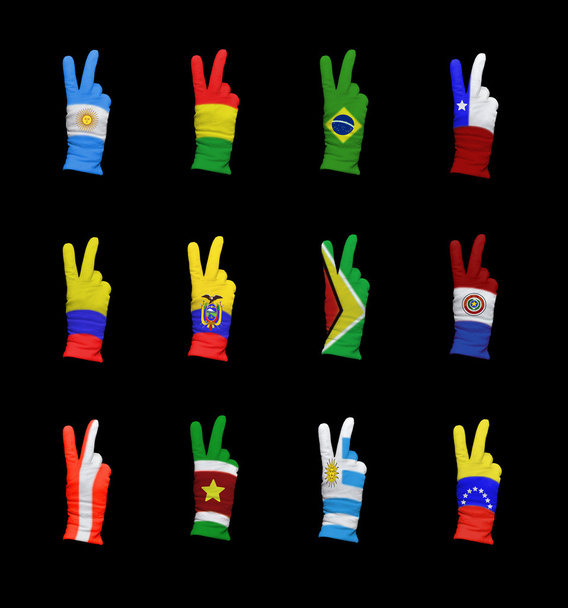flagi Ameryki Południowej - Zdjęcie, obraz