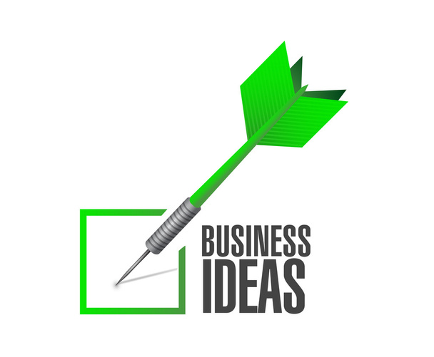business ideas check dart sign concept - Foto, afbeelding