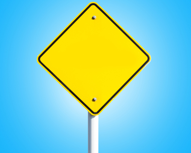 Signo amarillo en blanco
  - Foto, Imagen