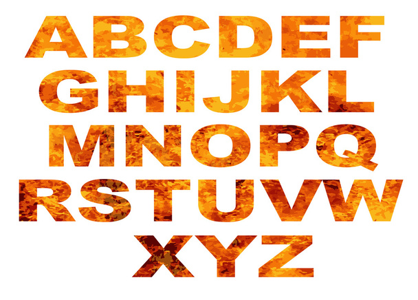 Alphabet Flame Letters - Vector, Imagen