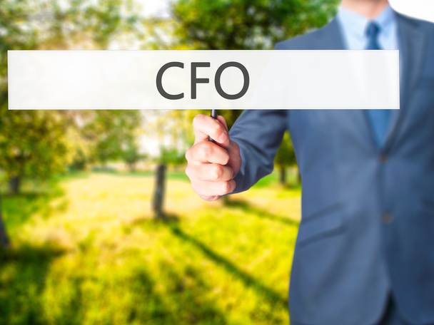 CFO (Chief Financial Officer) - Uomo d'affari che mostra segni
 - Foto, immagini