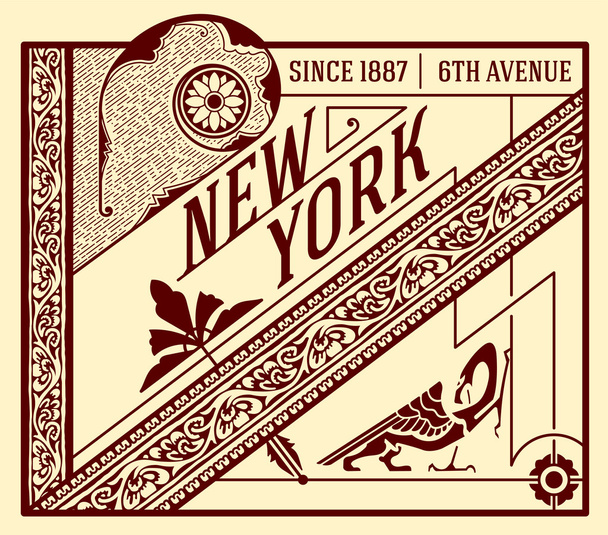 Old advertisement design - Vintage illustration Layered - Vector, Image