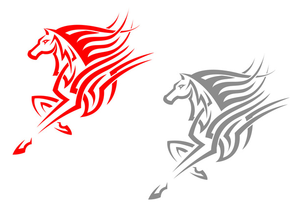 Horse mascots - Vector, Image