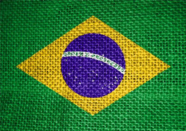 ブラジルの旗 - 写真・画像