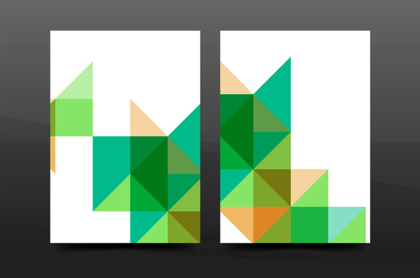 Conception géométrique colorée rapport annuel a4 couverture modèle de brochure mise en page, magazine, dépliant ou brochure livret
 - Vecteur, image
