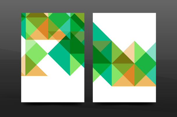 Diseño de geometría colorida informe anual a4 cubierta diseño de plantilla de folleto, revista, folleto o folleto
 - Vector, imagen