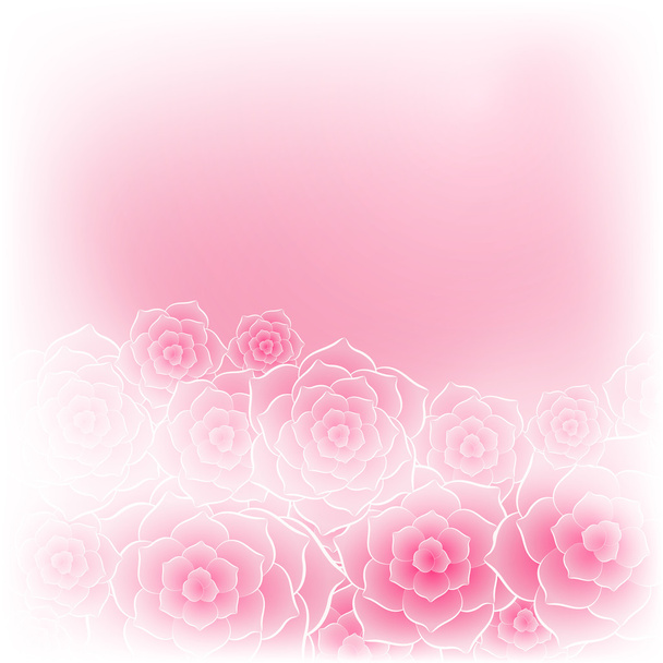 Beautiful pink rose flower background - Vector, Image