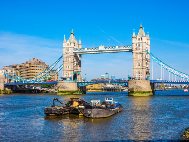 Tower Bridge w Londynie HDR - Zdjęcie, obraz