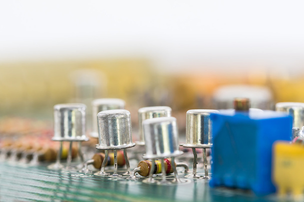 Close-up van elektronische circuit bord  - Foto, afbeelding