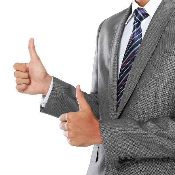 Businessman hand showing thumbs up sign - Photo, Image