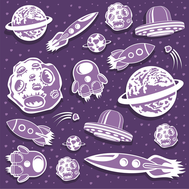 Space background - Vector, Image