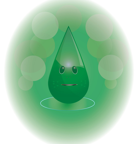 Зелена крапля
 - Вектор, зображення
